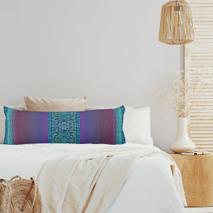 Patrón boho artístico colorido arrojar almohada de