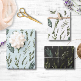 Patrón botánico de hojas verdes