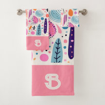 Patrón botánico de Pastel BOHO Nombre monogramado