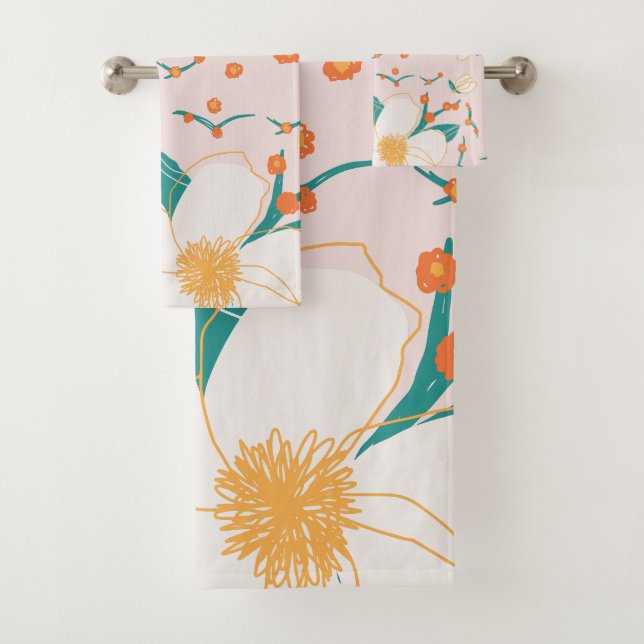 Patrón botánico sin fisuras de color rosa brillant (In situ)