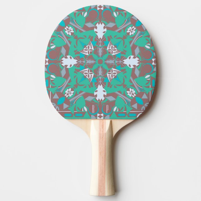 Patrón caleidoscópico moderno Raqueta de Ping Pong (Anverso)