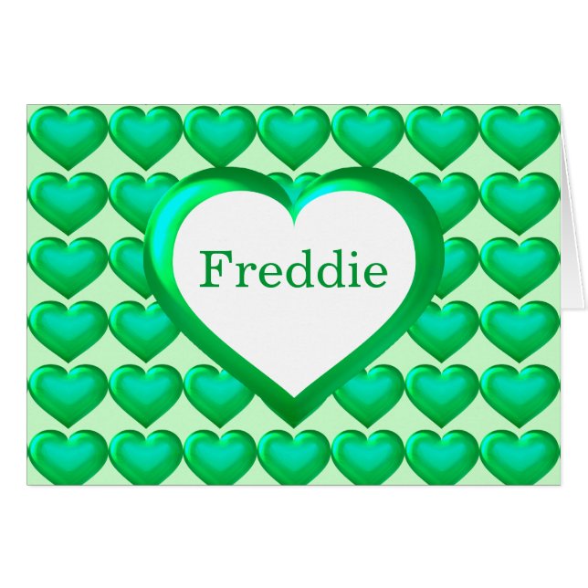 Patrón cardíaco de vidrio verde (Anverso (Horizontal))