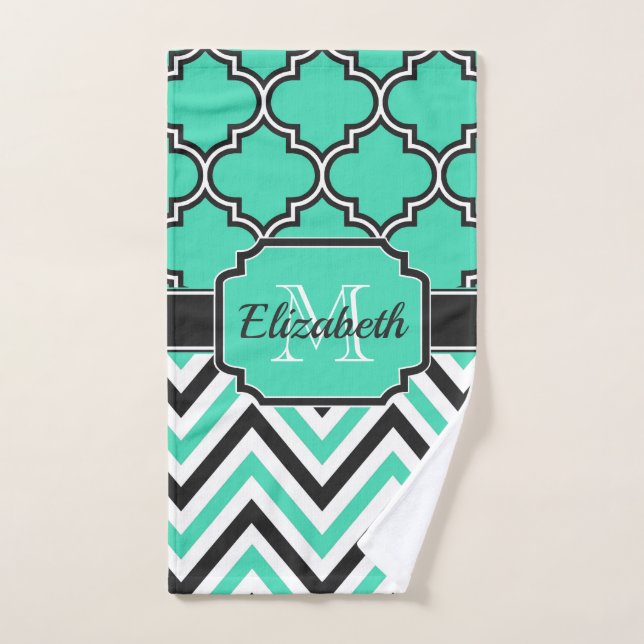 Patrón Chevrons & Quatrefoil (Toalla de mano)