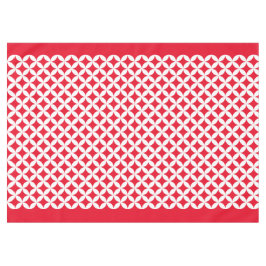 Patrón circular manteles blancos y rojos