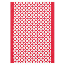 Patrón circular manteles blancos y rojos