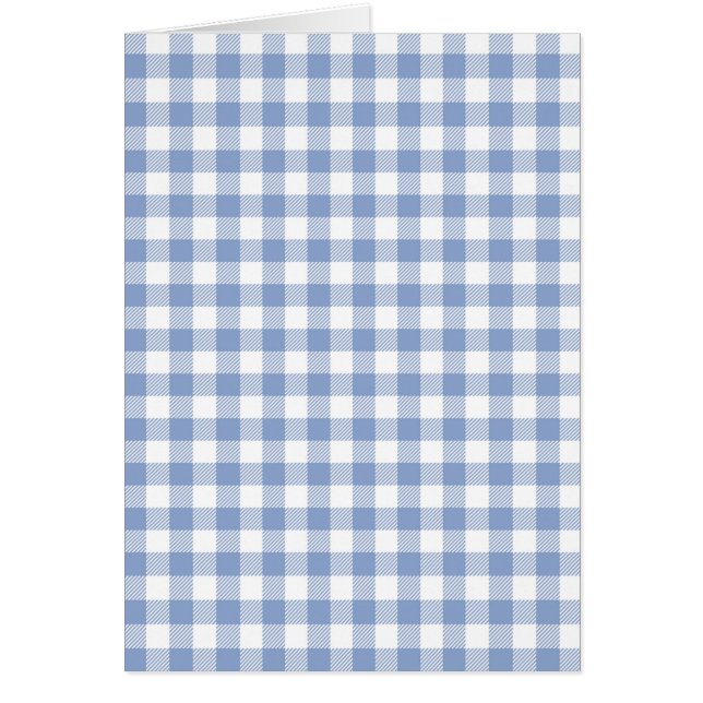 Patrón clásico de gingham azul claro con estampado (Frente)