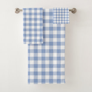 Patrón clásico de Gingham azul comprobado