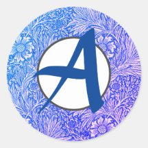 patrón clásico de pegatinas redondos William Morri