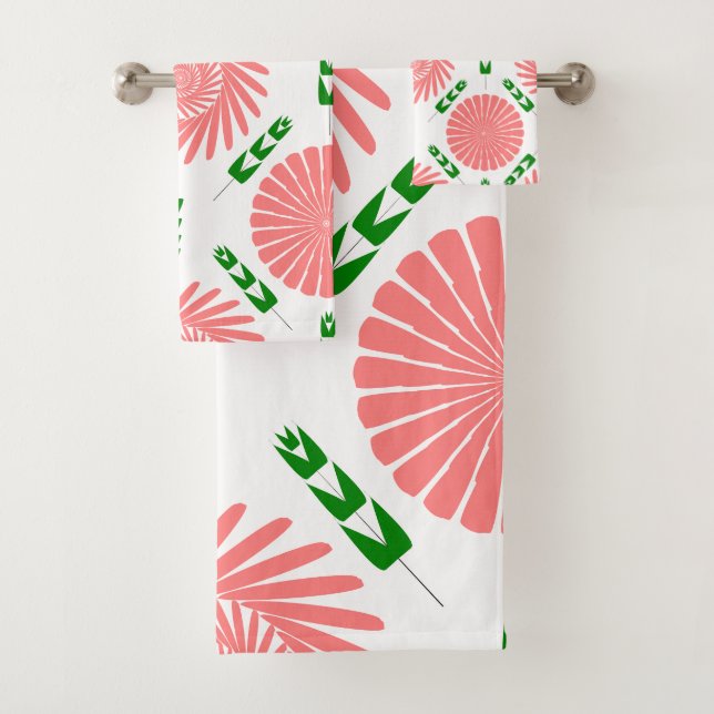 patrón con flores rosas (In situ)