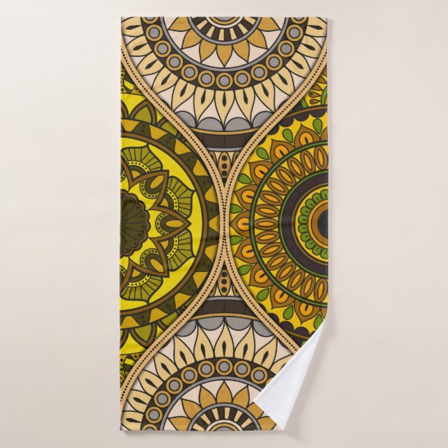 Patrón con mandalas. Elementos decorativos de époc (Toalla de baño)