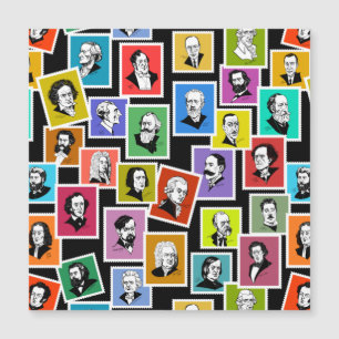 Patrón con retratos de los compositores más grande