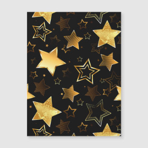 Patrón continuo con estrellas doradas