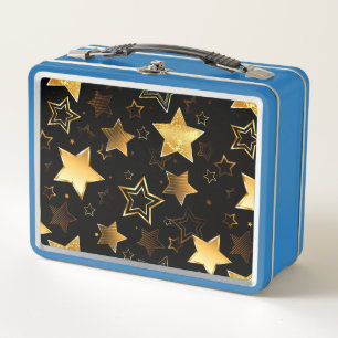 Patrón continuo con estrellas doradas