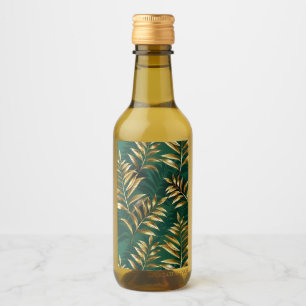 Patrón continuo con helechos dorados