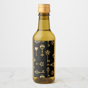 Patrón continuo con llaves doradas