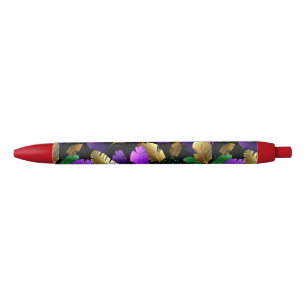 Patrón continuo con plumas de Mardi Gras