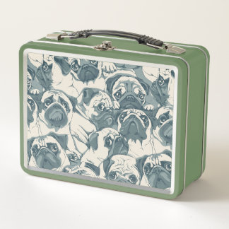 Patrón continuo de adorable pug