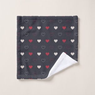 Patrón continuo de corazón rojo y oscuro Cute Mini