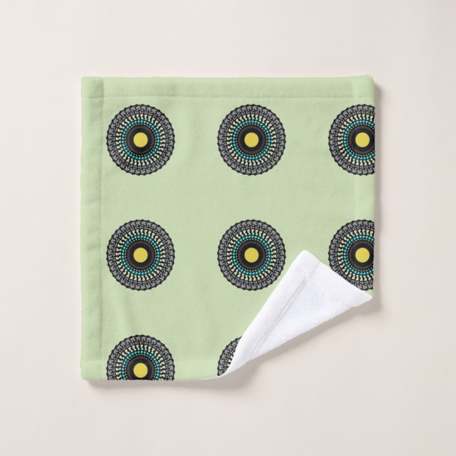 Patrón continuo de mandala floral (Toallita)