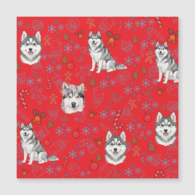 Patrón continuo de Navidad de invierno con perro H (Anverso)
