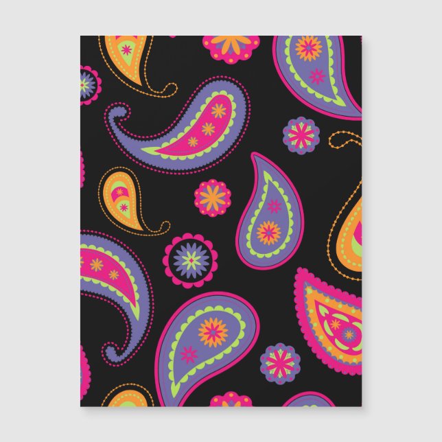 Patrón continuo de Paisley colorido (Anverso)