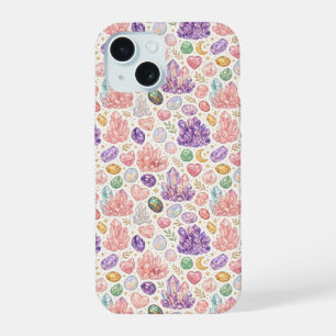 Patrón continuo de piedras preciosas femeninas