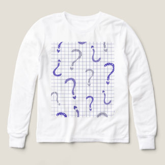 Patrón continuo de signo de interrogación azul