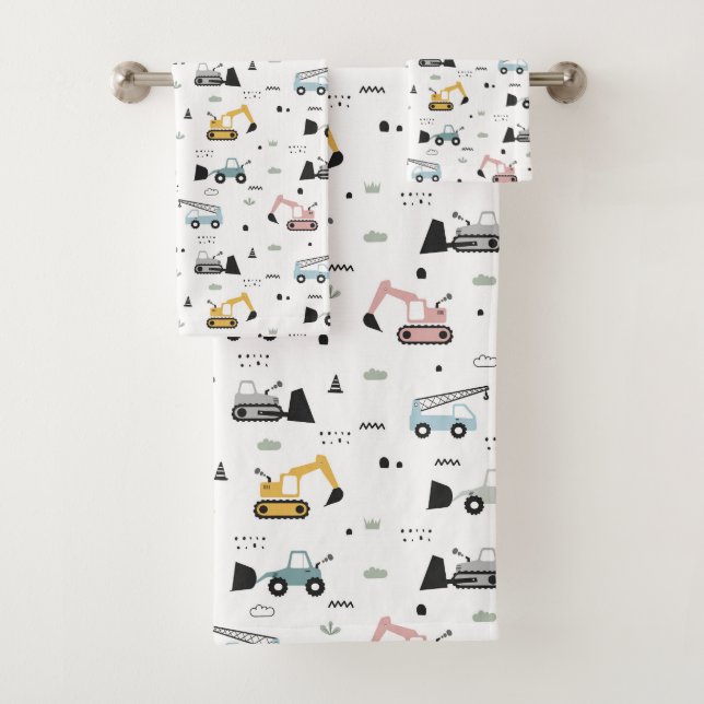 Patrón continuo de vehículos de construcción lindo (In situ)