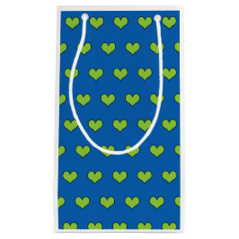 Patrón Corazón azul y verde lindo Bolsa de regalo 