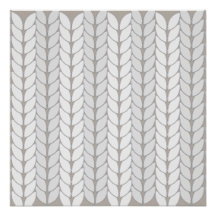 Patrón crochet Poster de brillo neutro Beige