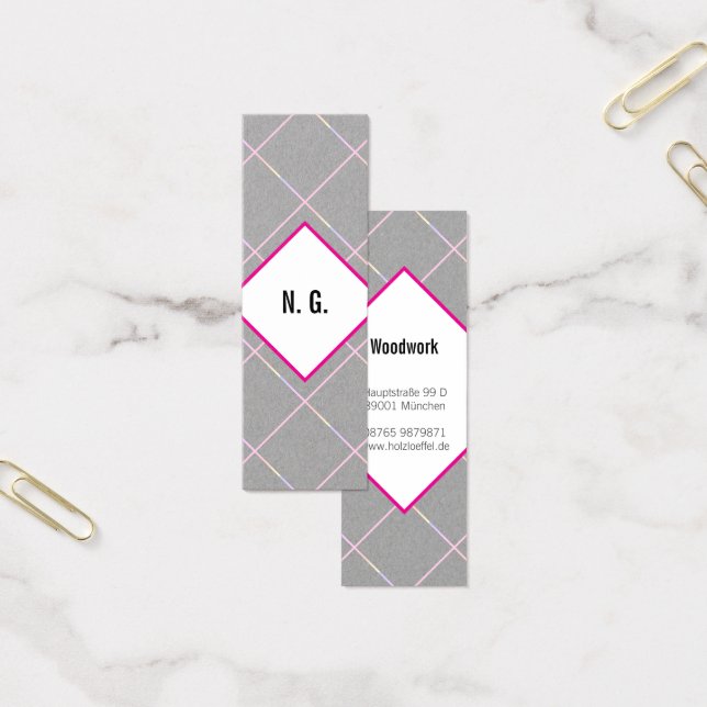 Patrón cuadrado rosa y negro (Oficina)