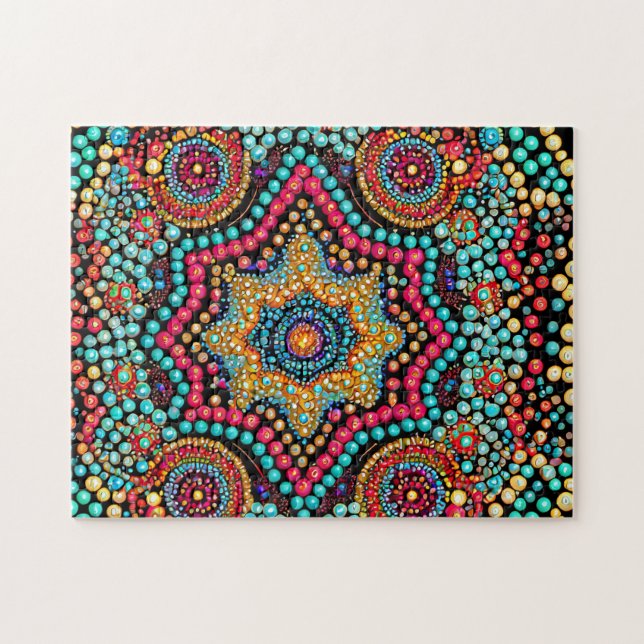 Patrón de abalorios 2 Foto Rompecabezas Internet (Horizontal)