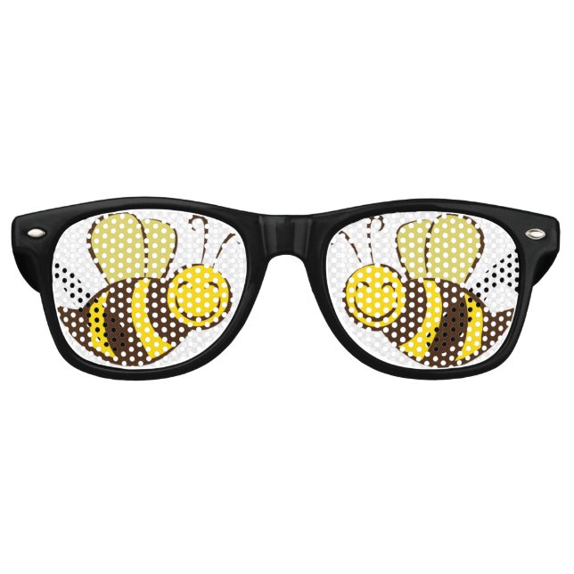 Patrón de abee Imprimir gafas de sol retro (Anverso)