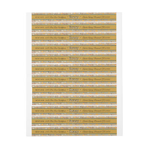 Patrón de abeja Amber Dorado Floral Honey Jar