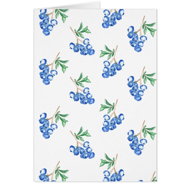 Patrón de acuarela de arándanos (Frente)