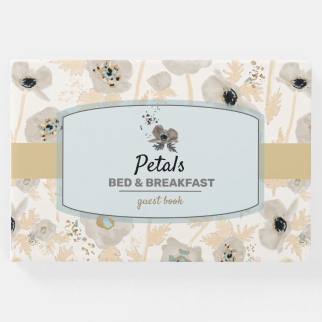 Patrón de acuarela del libro de invitados de alqui (Anverso)