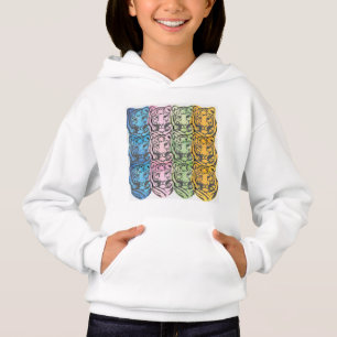 Patrón de acuarela del tigre Hoodie