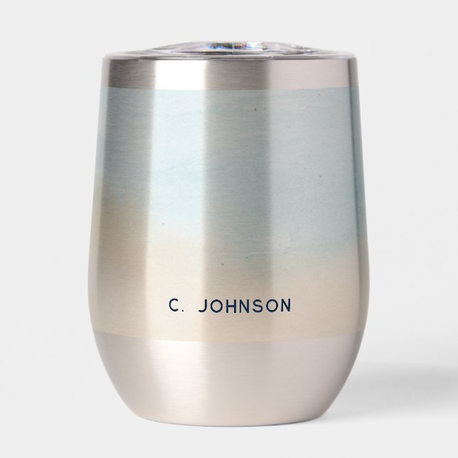 Patrón de Acuarela Elegante Personalizado (Frente)