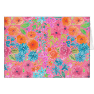 Patrón de acuarela floral en rosa