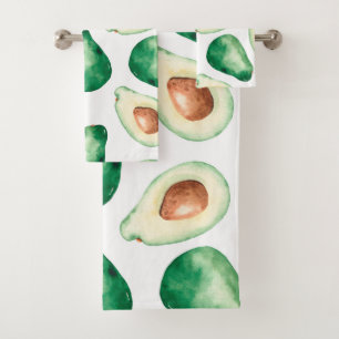 Patrón de aguacate acuarela