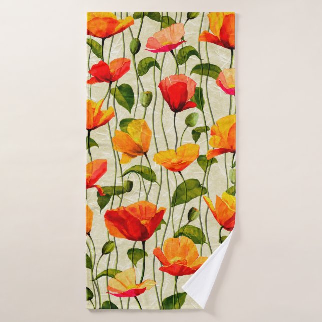 Patrón de álamos de papel digital (Toalla de baño)