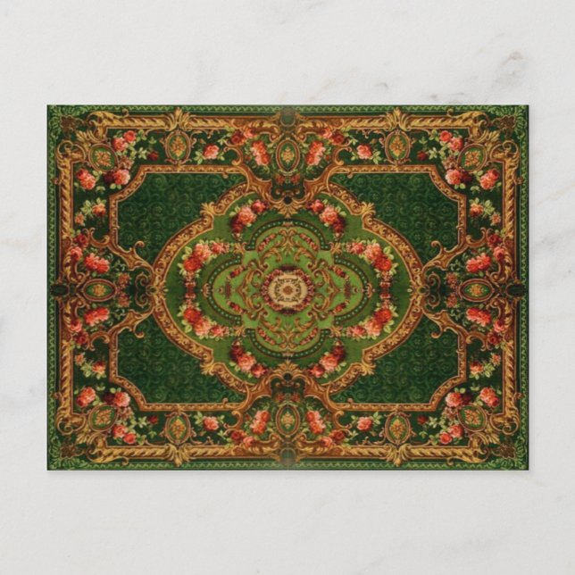 Patrón de alfombras antiguas: Postal Axminster 343 (Anverso)