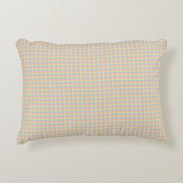 patrón de almohada en rojo azul y amarillo sobre u (Anverso)
