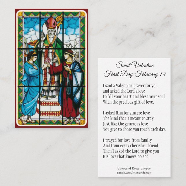 Patrón de amantes - tarjeta santa de la tarjeta (Anverso / Reverso)
