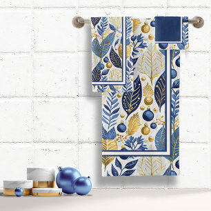 Patrón de amarre de los Navidades de oro azul #21 
