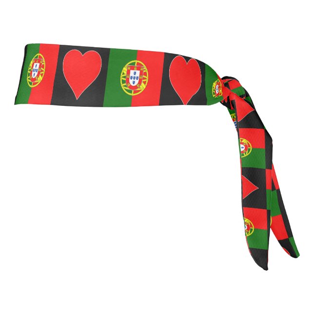 Patrón de amor cardíaco de bandera de Portugal Org (Girar 90)