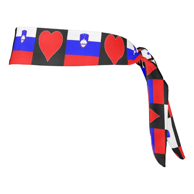 Patrón de amor cardíaco de la bandera de Eslovenia (Girar 90)