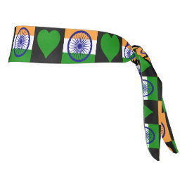 Patrón de amor cardíaco de la bandera de la India