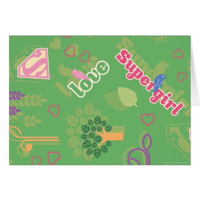 Patrón de amor de superchica (Anverso (Horizontal))