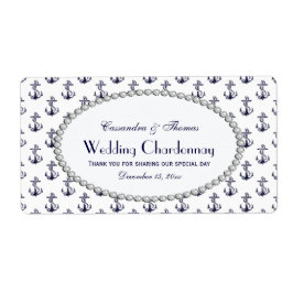 Patrón de ancla náutica Pearl 2H Etiqueta de frasc